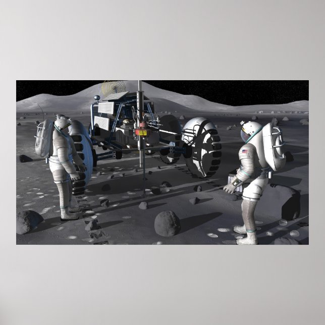 Póster Futuras missões de exploração do espaço 4 (Frente)