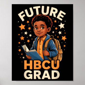 Poster Future Hbcu Graduate Afro Black Boy College Gradua