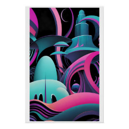 Póster Futurismo de Fluxo Livre
