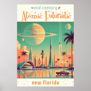 Poster Futurista Atômico Nova Flórida