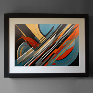 Poster Futuro de Design Abstrato Moderno 3:2