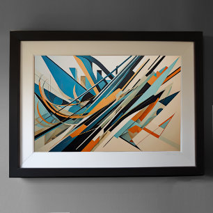 Poster Futuro de Design Abstrato Moderno 3:2