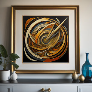 Poster Futuro de Design Abstrato Moderno X