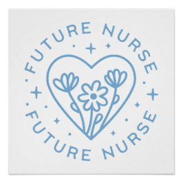 Póster Futuro estudante de enfermagem pré-disquete azul f