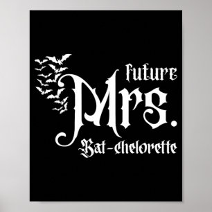 Poster Futuro Gótico Sra Noiva Correspondente Morcego Des