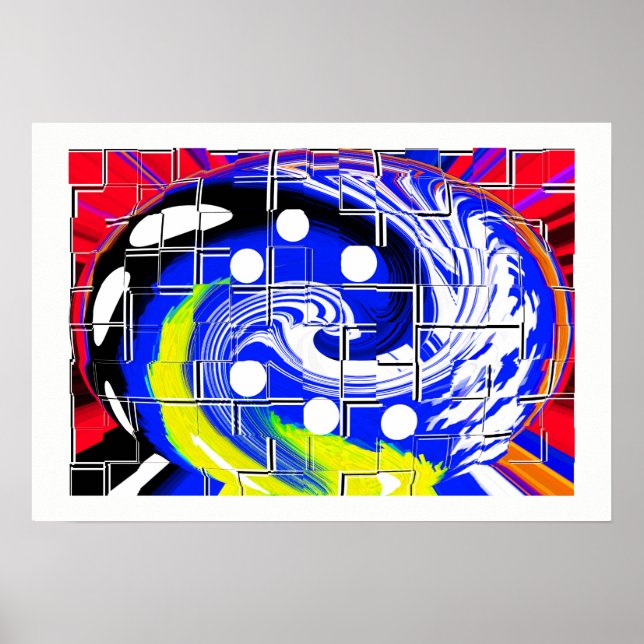 Póster Futuro mapa de galáxias (Frente)