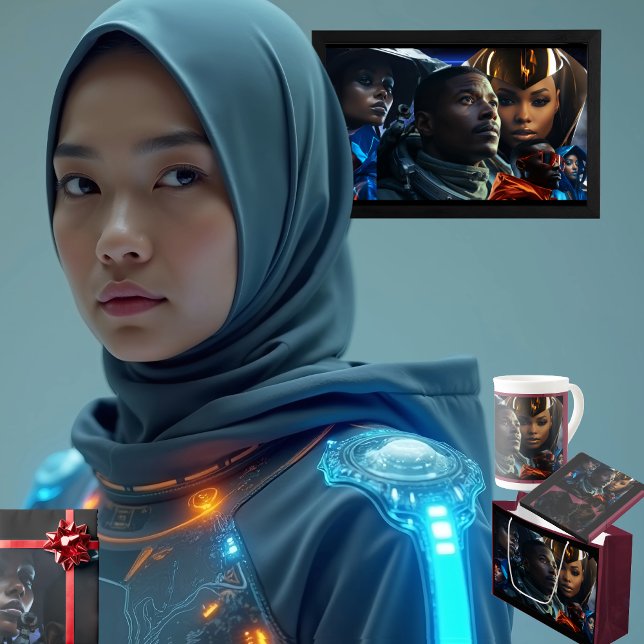 Poster Futuro Negro (Get the full "Black Future" collection at  https://bit.ly/BlackFutureZazzle)