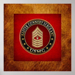 Póster Fuzileiros americanos: Sargento-mor (USMC MGySgt)