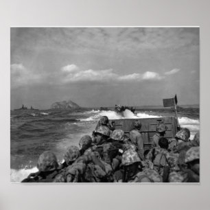 Poster Fuzileiros Futuros A Iwo Jima - WW2 - 1945