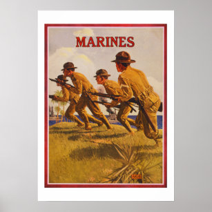 Poster Fuzileiros navais da Primeira Guerra Mundial