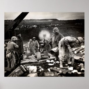 Póster Fuzileiros navais de WWII E.U. em Iwo Jima