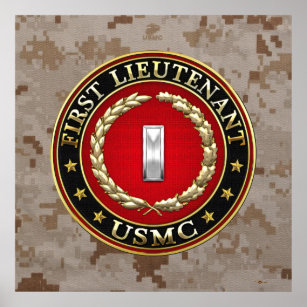 Póster Fuzileiros navais dos EUA: Primeiro Tenente (USMC 