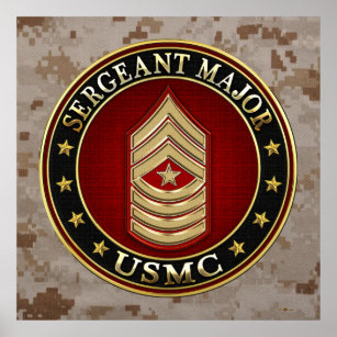 Poster Fuzileiros navais dos EUA: Sargento Major (USMC Sg