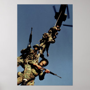 Poster Fuzileiros navais em um SPIE RIG. um dispositivo d