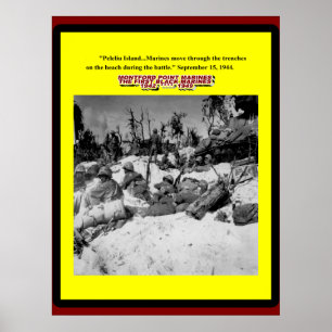PÓSTER FUZILEIROS NAVAIS PRETOS NAS TRINCHEIRAS 1944