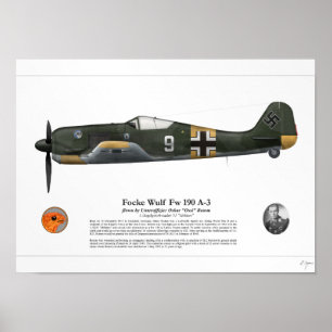 Póster Fw 190 A-3 (Oskar Romm)