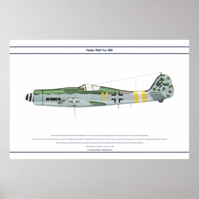 Póster Fw-190 D-9 JG2 1 (Frente)