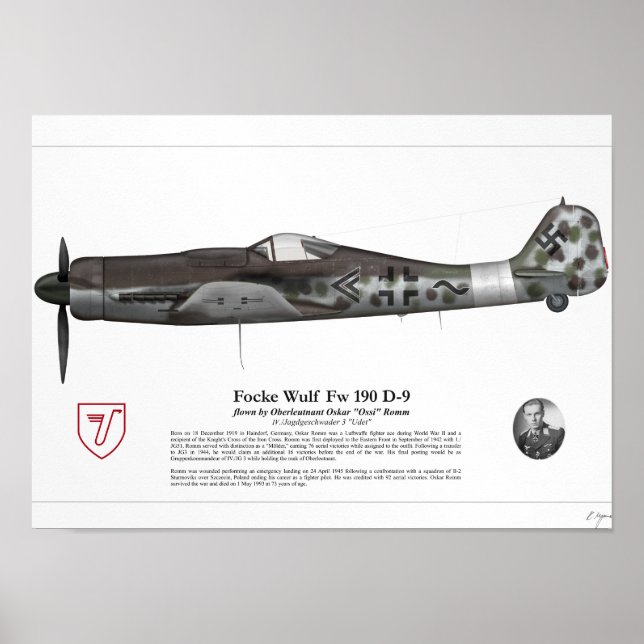 Poster Fw 190 D-9 (Oskar Romm) (Frente)