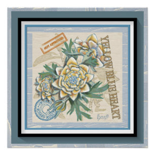 Póster G Criação de floração amarela