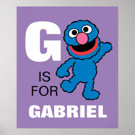 Póster G é de Grover | Adicione Seu Nome