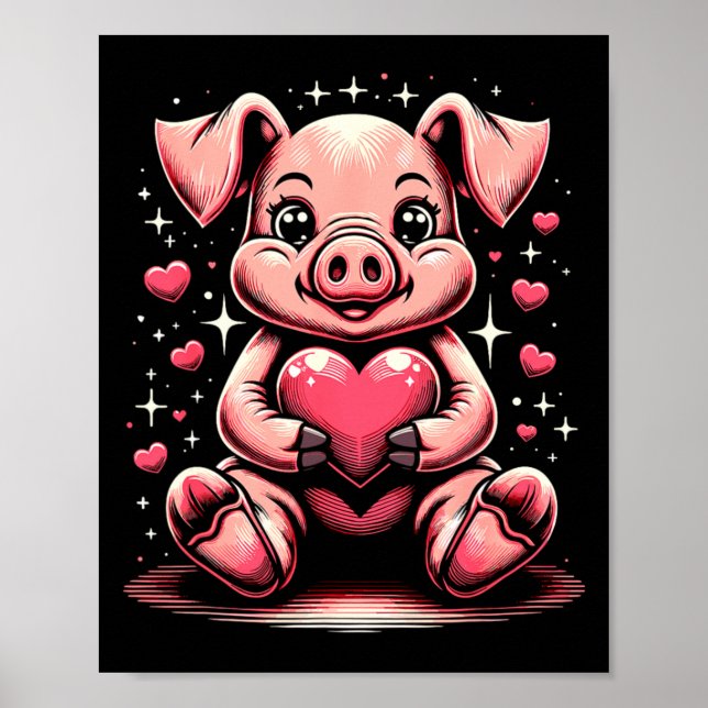 Poster G Holding Heart Valentines Day Cute Valentine 2  (Frente)