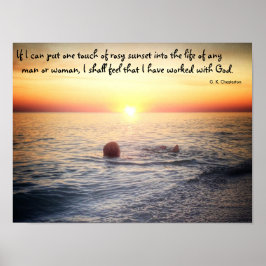 Póster G. K. Chesterton cita sobre sunset-poster