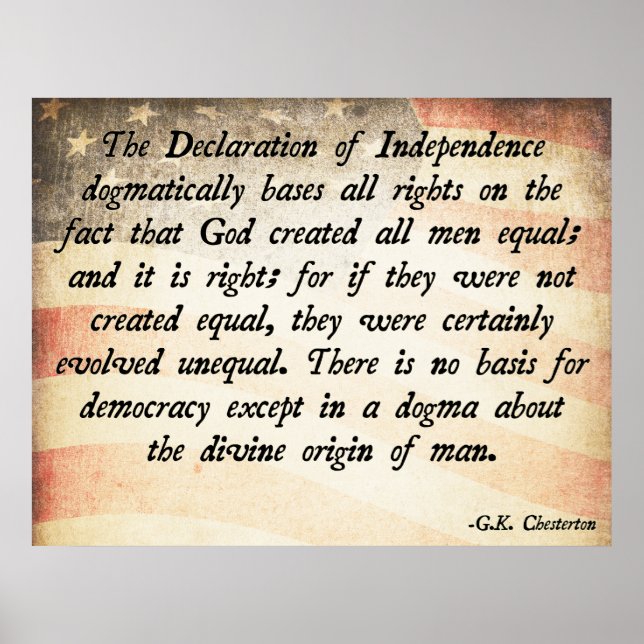 Poster G.K. Chesterton, Igualdade de Deus (Frente)