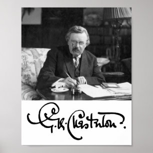 Poster G. K. Chesterton no Trabalho