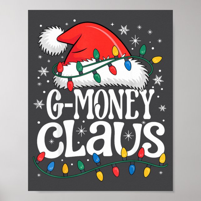 Poster G-money Claus Funny Xmas Christmas Grandma Holiday (Frente)
