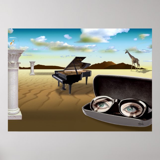 Póster G Sharp no Deserto - Surreal (Frente)