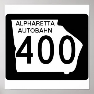 Póster GA 400 "Alpharetta Autobahn"