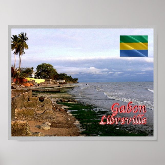 Poster Gabão - Libreville - (Frente)
