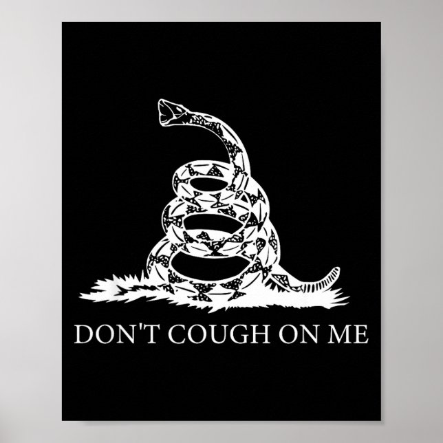 Poster Gadsden Flag Dont Tread Don't Cough On Me Social D (Frente)