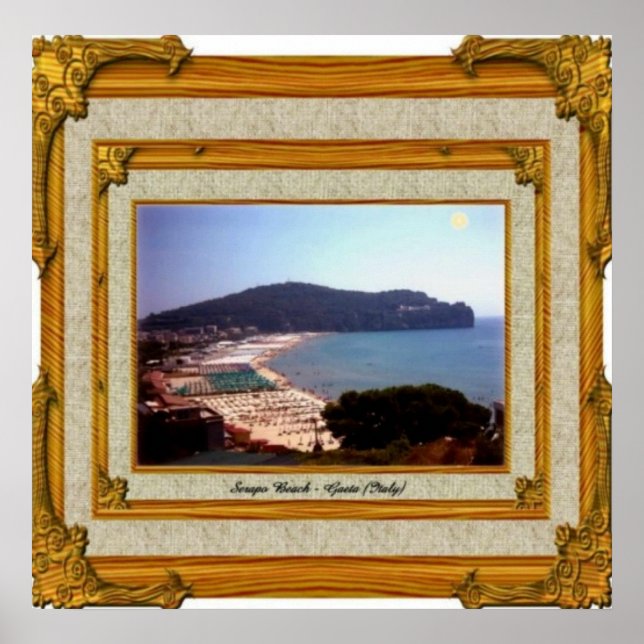 Póster Gaeta Beach Vintage Frame (Frente)