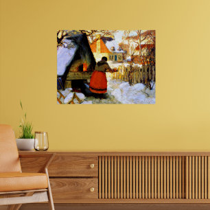 Poster Gagnon - Aquecendo o forno, cena de inverno