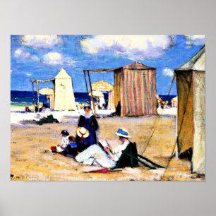 Poster Gagnon - The Beach no Dinard, belas artes