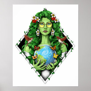 Poster Gaia Deusa da Mãe Terra