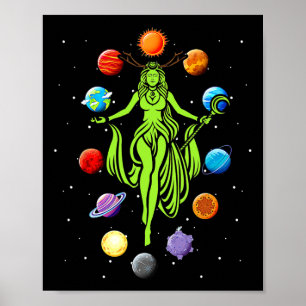 Poster Gaia Deusa Grega Dia da Mãe Terra Hippie Natureza