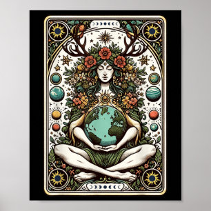 Poster Gaia Deusa Grega Pagan Mãe Terra Tarot