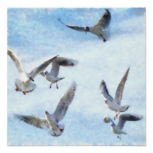 Póster Gaiolas Em Aquarela De Voo