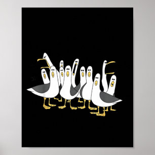 Poster Gaivota engraçada mamãe oceano vida dia das mães p