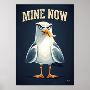 Poster Gaivota Minha Agora – Arte de Personagem de Desenh