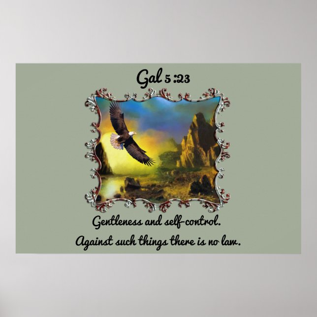 Poster Gal 5:23 Suavidade e autocontrolo (Frente)