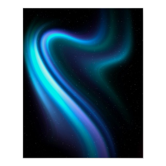 Póster Galactic Aurora Polaris Poster brilhante (Frente)