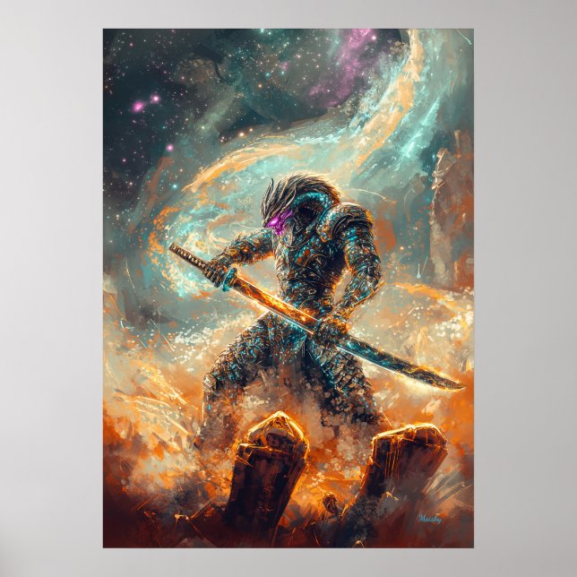 Poster Galactic Ronin – A Lâmina Cósmica (Frente)