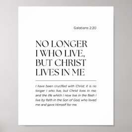 Poster Gálatas 2:20 Cristo vive em mim