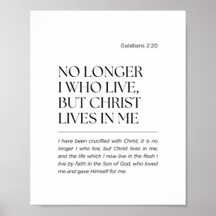 Poster Gálatas 2:20 Cristo vive em mim