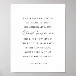 Poster Gálatas 2:20 Cristo vive em mim