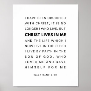 Poster Gálatas 2:20 Cristo vive em mim
