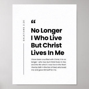 Poster Gálatas 2:20 Cristo vive em mim
